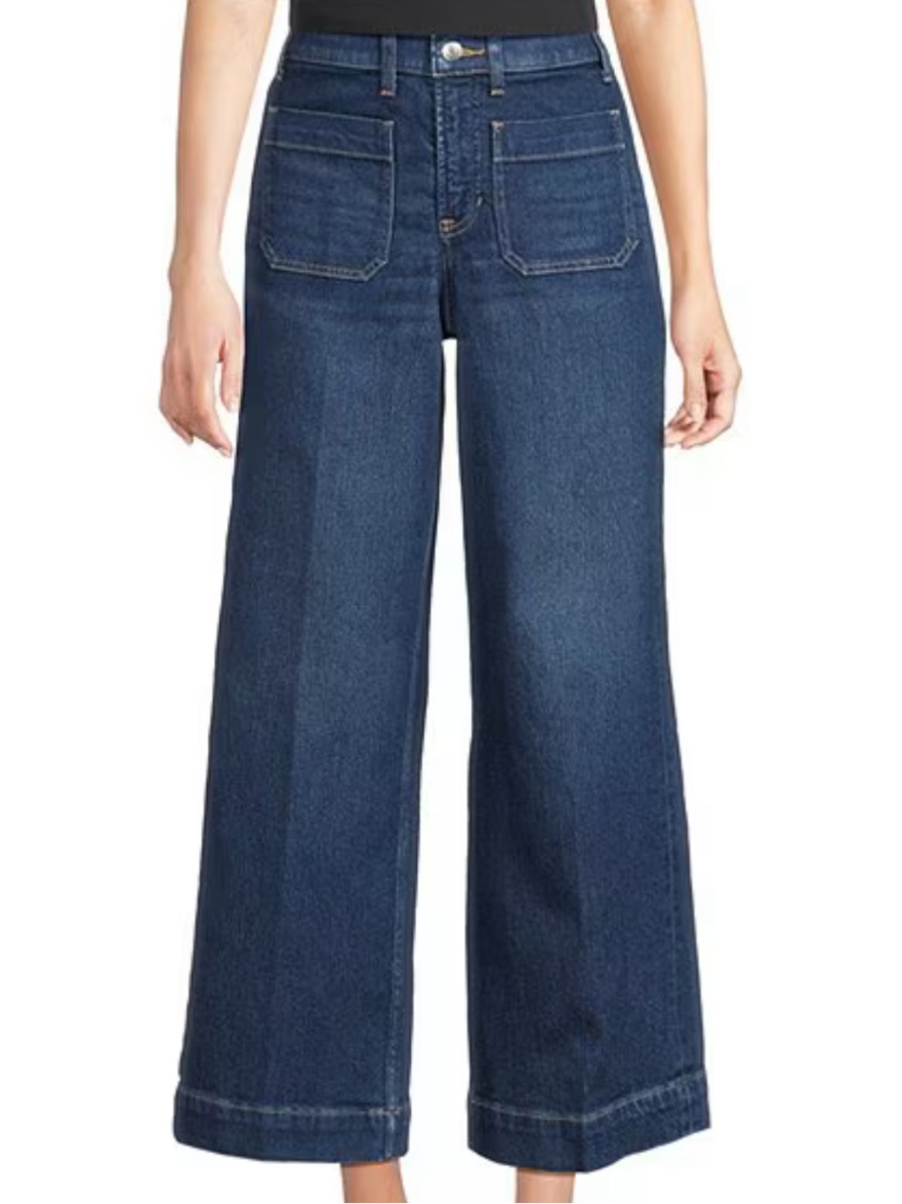 Spanx cropped wide leg jeans